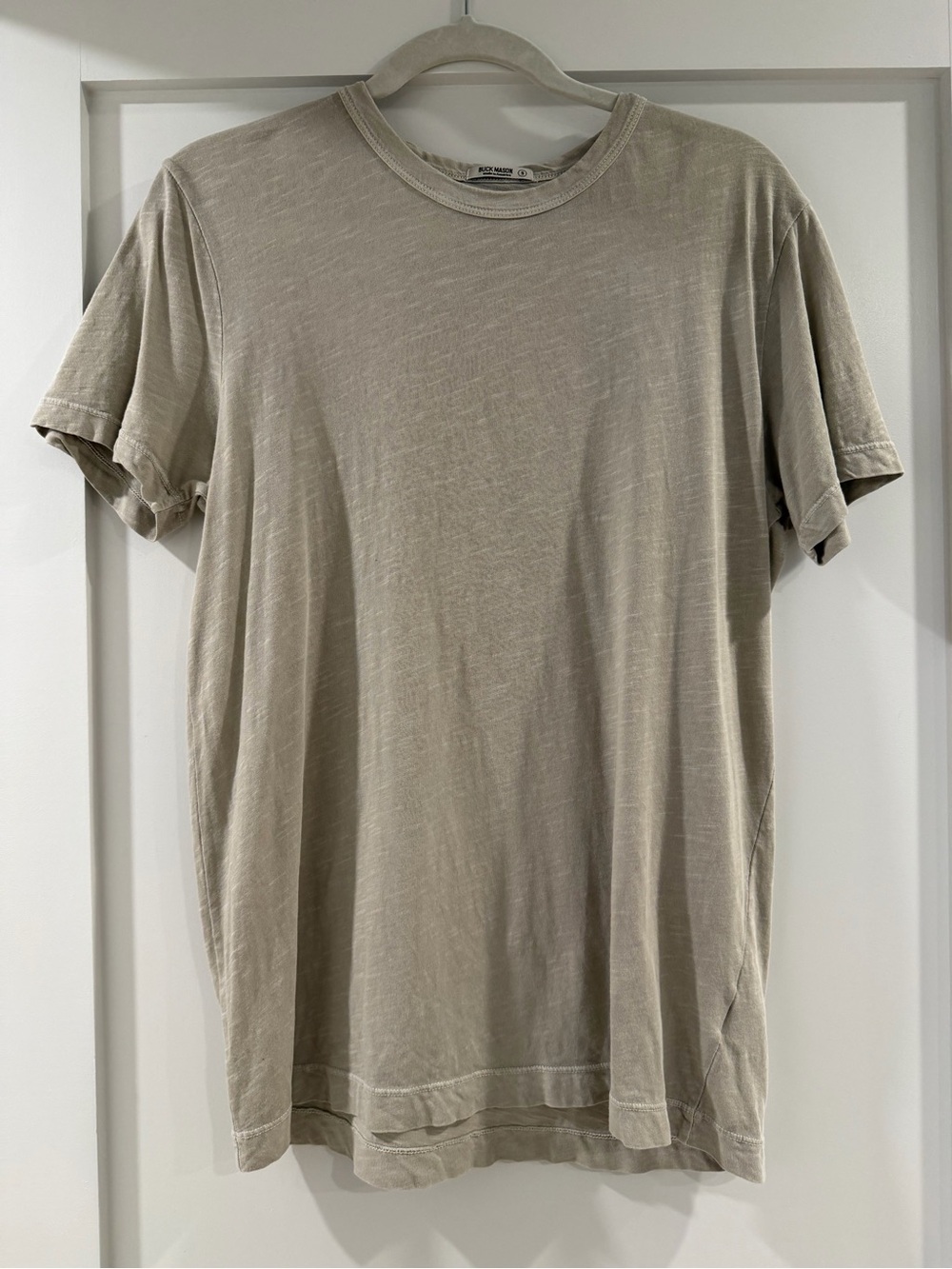 Buck Mason Washed Taupe Crewneck Short Sleeve Tee